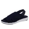 22 summer new European and American sandals large size breathable elastic fly weaving flat bottom casual
