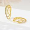 Orstarry S925 Silver Earring Twisted Pattern Earrings Gold-plated Fashion Jewellery Women Gift