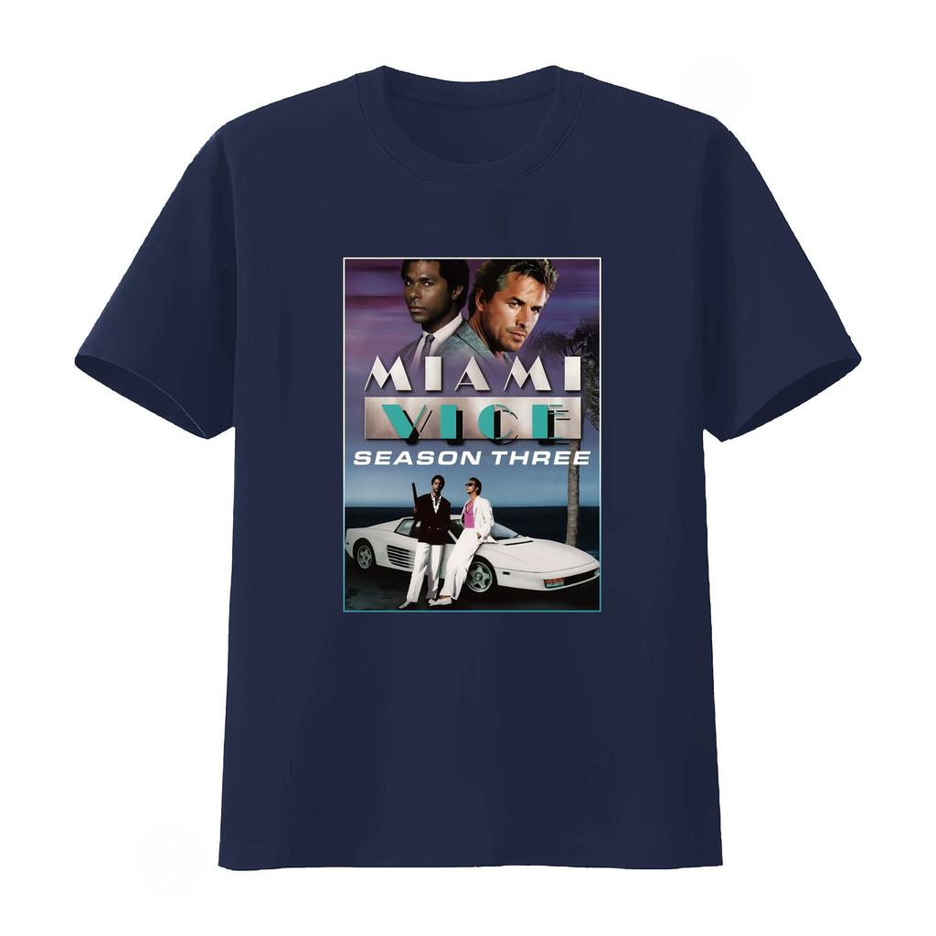 Miami Vice Stagione Tre Poster Vintage Film T-shirt Amante del Cinema Comodo Unisex Abbigliamento Abbigliamento Donna 2026 T-shirt Estiva