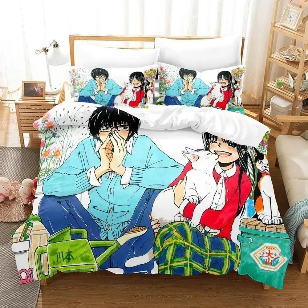 March Comes In Like A Lion Beding Set Carton Anime Thre-piece Set Adult People Kid Bedrom Duvetcover Sets Kawai High-End Premium Beding Set