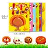 6 Photos/package Thanksgiving Children's Turkey Handbook DIY Puzzle Stickers Autumn Harvest Festival Celebration Face Change