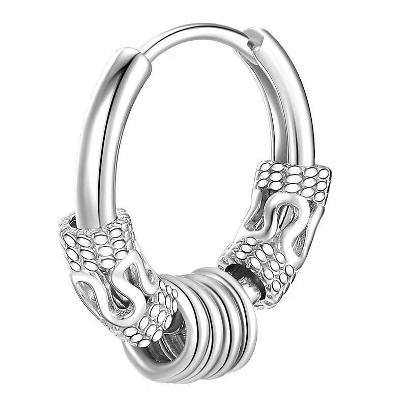 Klassische Herren Edelstahl Creolen für Damen Hip Hop Ohrring für Herren Jungenohrringe Punk Gothic Ohrstecker Schmuck Party Geschenk