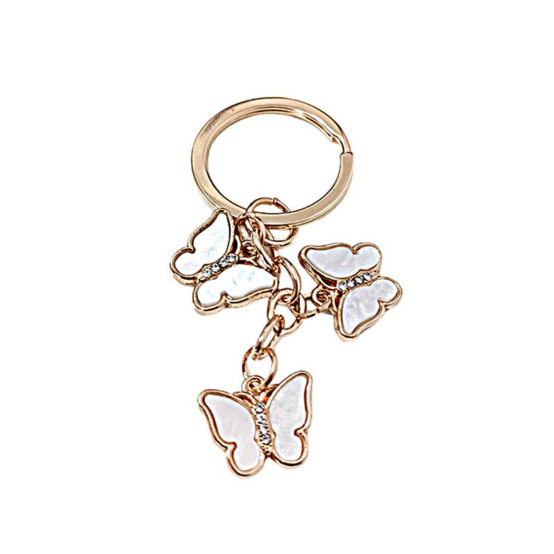 1Pc Alloy Keychain Women'S Gifts Keychains Earbud Sleeve Accessories Butterfly Keychain Bags Charms Backpacks Multi-Color