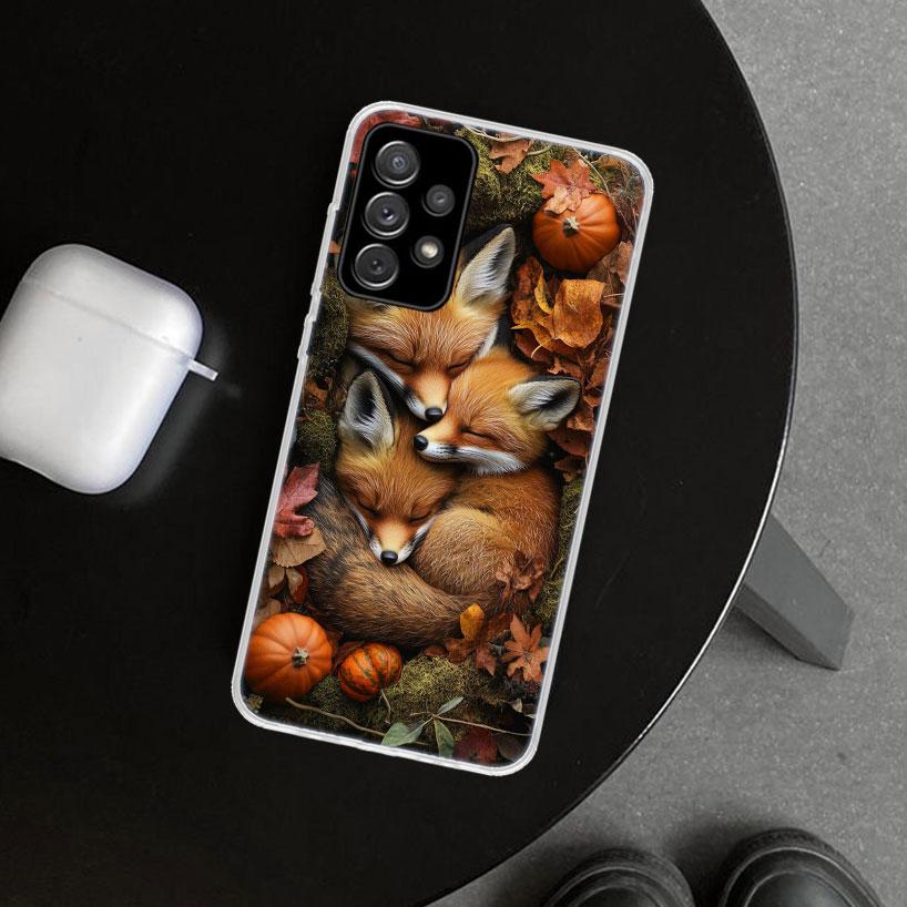 Animal Fox Phone Case Cover for Samsung Galaxy A12 A22 A32 A52 A72 A02S A51 A50S A31 A20S A10S Note 20 Ultra 10 Plus Galaxy A12