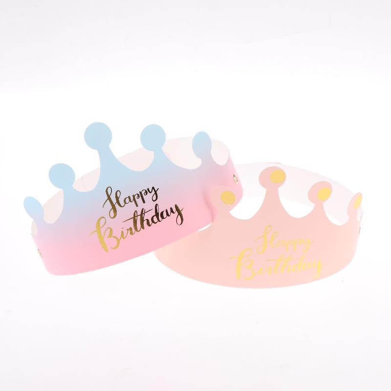 25Pcs Creative Happy Birthday Hat Crown Cap Diy Handmade Party Decor Po Prop For Adult Kids Cake Ornament
