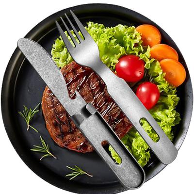 Set di posate da picnic Stoviglie antiruggine Leggero e durevole Kit da picnic con forchetta e cucchiaio da campeggio Forniture da picnic
