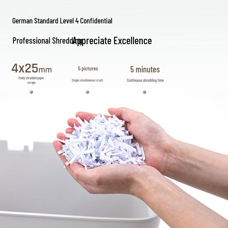 Deli 9939 Mini Micro-Cut Paper Shredder CN Plug (adapter Included)