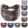 Diadema de yoga ancha, elástica y transpirable, para mujer, estilo retro bohemio, con estampado de anacardos, nudo para maquillaje, accesorios para el cabello