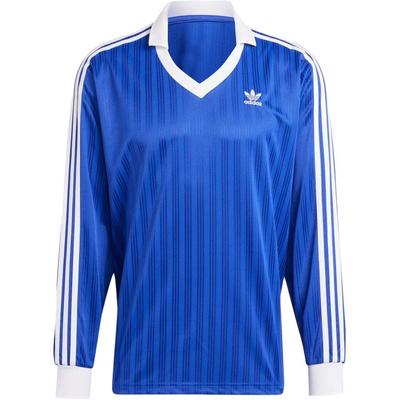 Originals Adicolor Pique Logo Pattern Striped Pullover Long Sleeve T-Shirt Men Tops Semi-Acidic-Blue IX5227