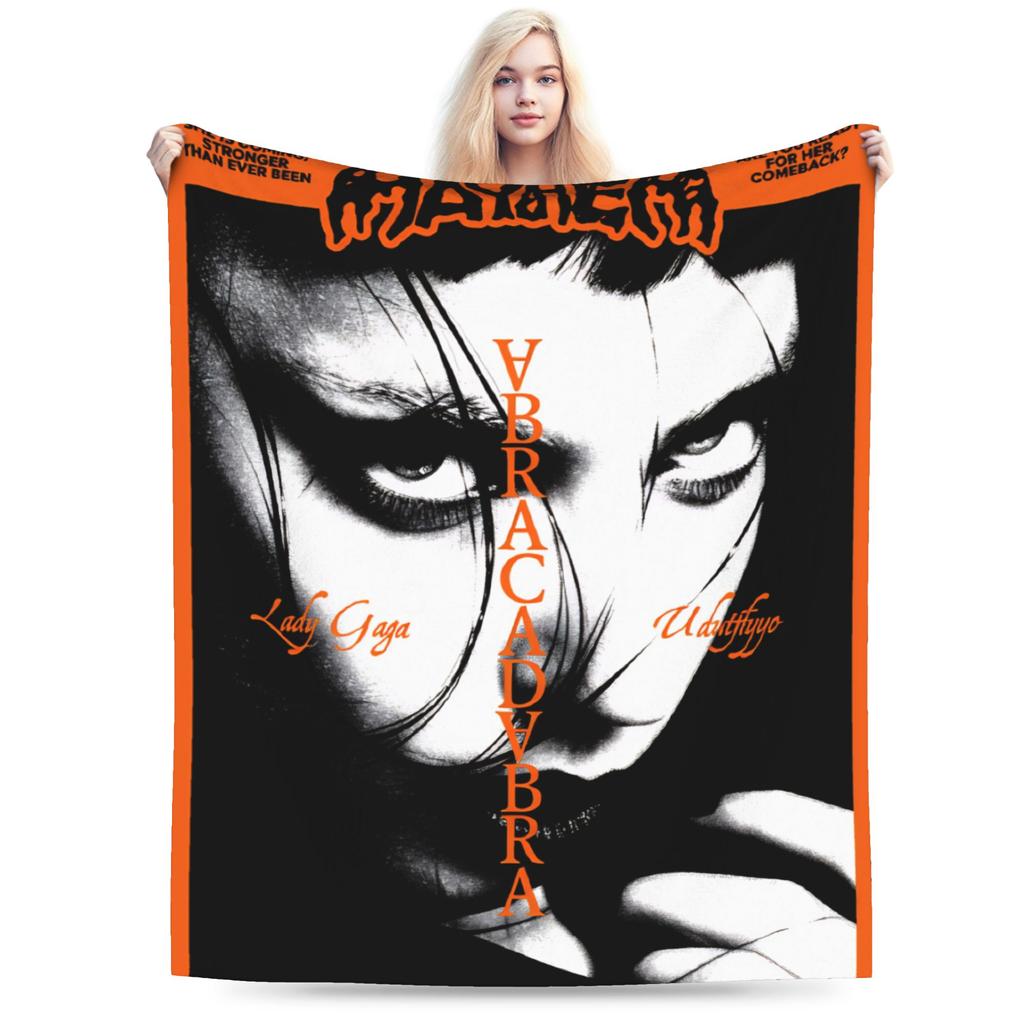 Lady Gaga The Mayhem Ball 2025 UK Tour Blankets  Warm Soft Street Trend Plush Throw Blanket For Girls Boys Bedspread Bed Cover