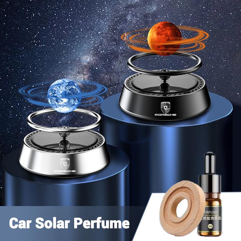 Car Solar Auto Rotation Air Freshener Perfume Seat Auto Decoration Ornament For Porsche Cayenne GTS Panamera Carrera GT3 Sticker