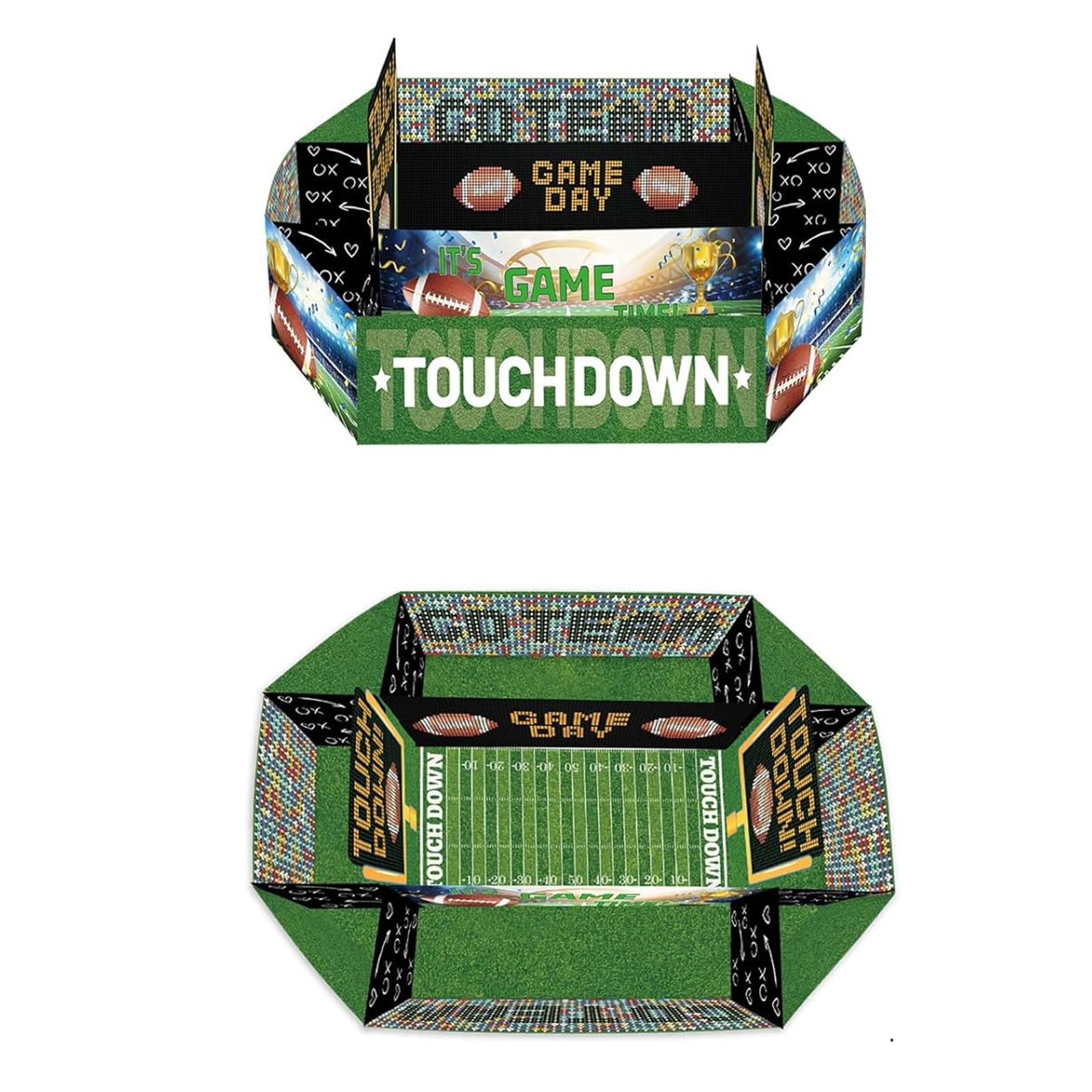 

Football Party Kit - Snack Food Stadium Serving Tray Set For Decor Game Day Decorations one size