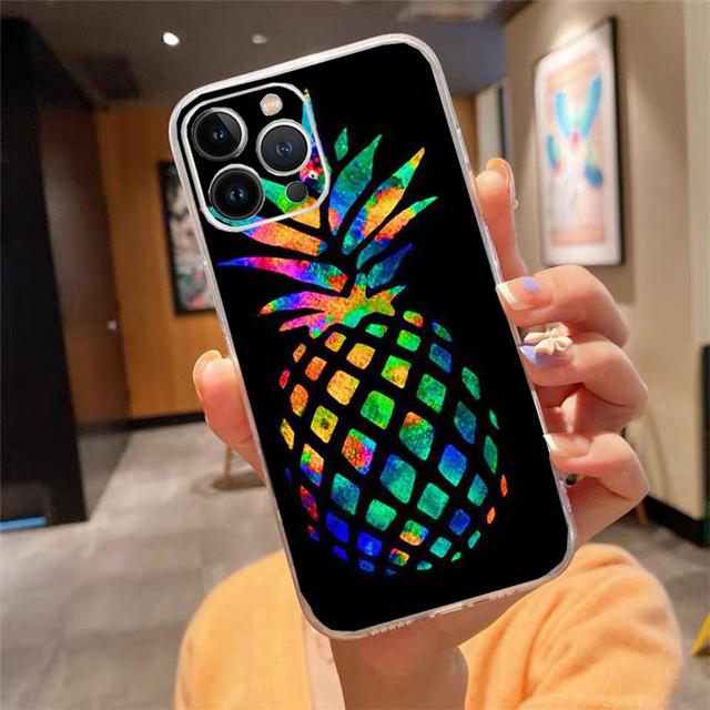 

Чехол для телефона для Iphone 14 13 12 11 Pro Max Xs Max Xr X 12mini 14 Plus Se чехол с фруктами и ананасом Funda Capa Cell iPhone 13ProMax