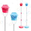 Bubble Machine for Kids 46 Inch Vertical Bubble Maker with Adjustable Height Three-Section Tube Battery Outdoor Bubble Machine with Music Light
