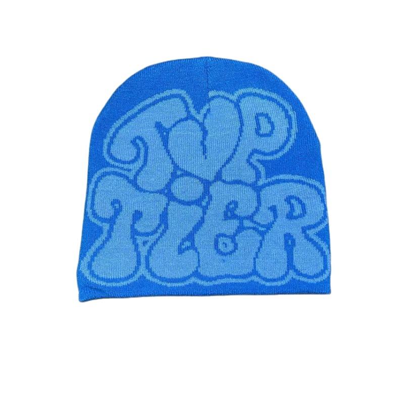 New Y2K Jacquard Letter Bean Hat Winter Cold Protection and Warmth Knitted Knitted Cold Hat for Men and Women