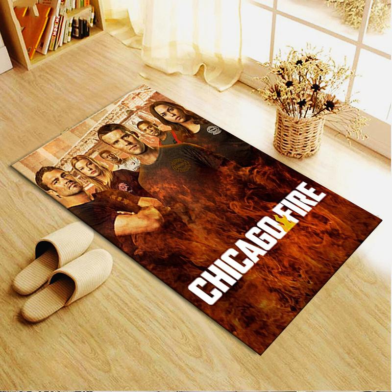 2025 New Chicago Fire Carpet Rug for Living Room Bedroom Home Sofa Decoration,Kids play Non-slip Floor Mat