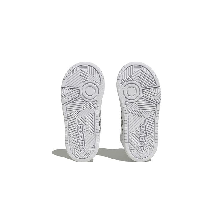Adidas Hoops MID 3.0 AC Synthetic Leather Abrasion Resistant High top Skateboard Shoes White Infant And Toddler HP2660