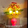 LED Energy-Saving Mushroom Lamp with Colorful Artificial Flowers and Night Light Vase