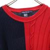 Nautica 90s Old Long Sleeve Sweater XL Navy Other Cable Knit Men's Used