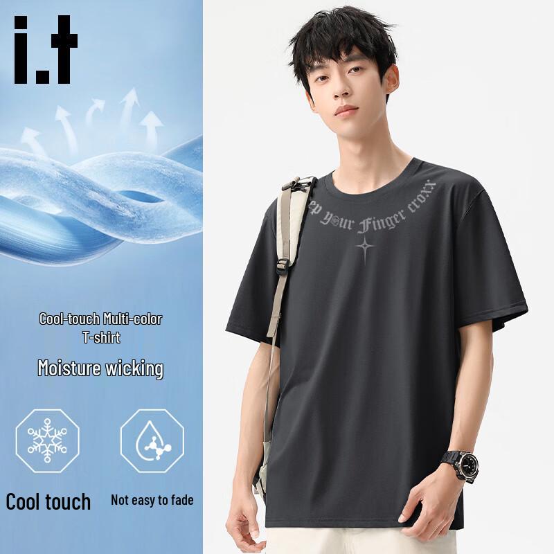 Fingercroxx Men s American Design Ice Silk Cooling Short Sleeve T-Shirt XL