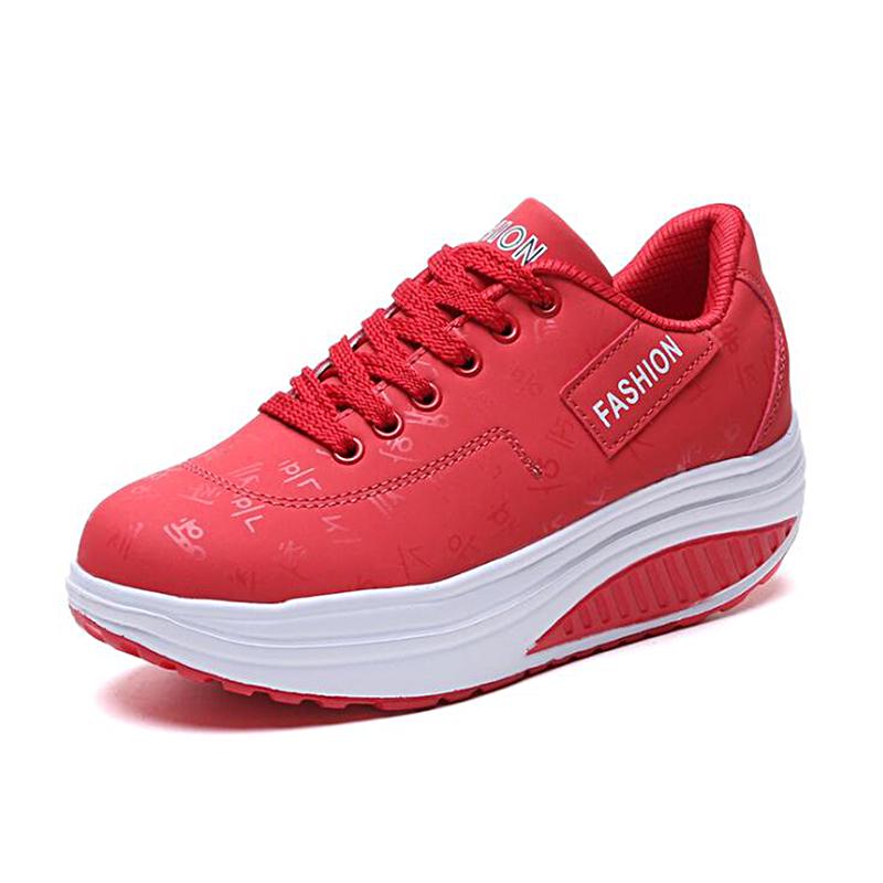 Women's Casual Sports Comfortable Breathable Flat Bottom Increased Casual Platform Shaker Shones