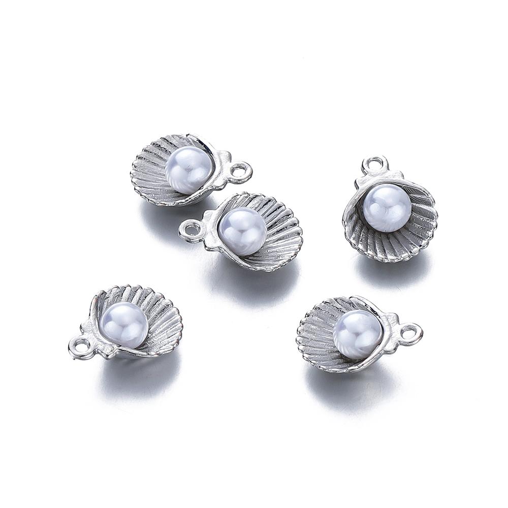 10Pcs Ocean Starfish Shell Charms With Imitation Pearl Pendants For Necklace Bracelet Pendants DIY Jewelry Making Accessories