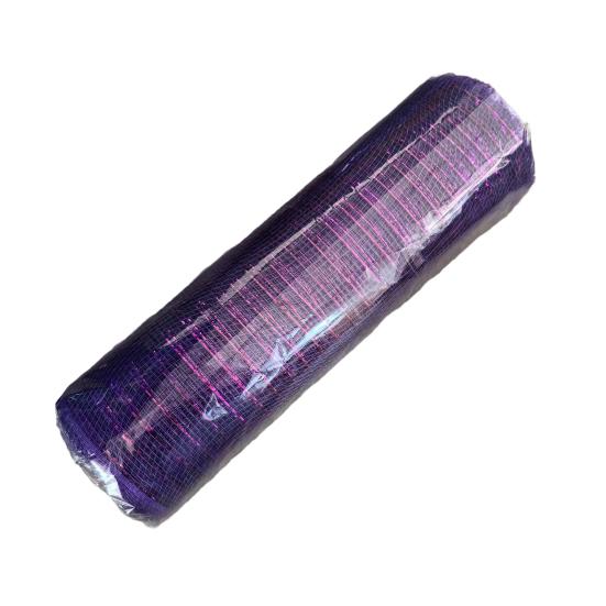 Christmas Poly Mesh Ribbon 10 Inch x 10 Yards Metallic Mesh Ribbon Foil Decorative Mesh Rolls for DIY Wreath Crafts Party Decoration