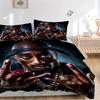 Tupac Hip Hop Portrait Print 3Pcs Bedding Set,Duvet Cover with 2 Bedro,Pillowcase Home Birthday Gift