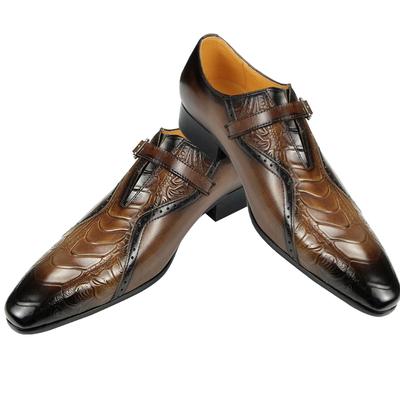 Mode Lyx Trendiga Herrläder Brogue-skor Vardag Utomhus Fritidsskor Brun Svart Tryckt Design Anpassad Service Direktleverans