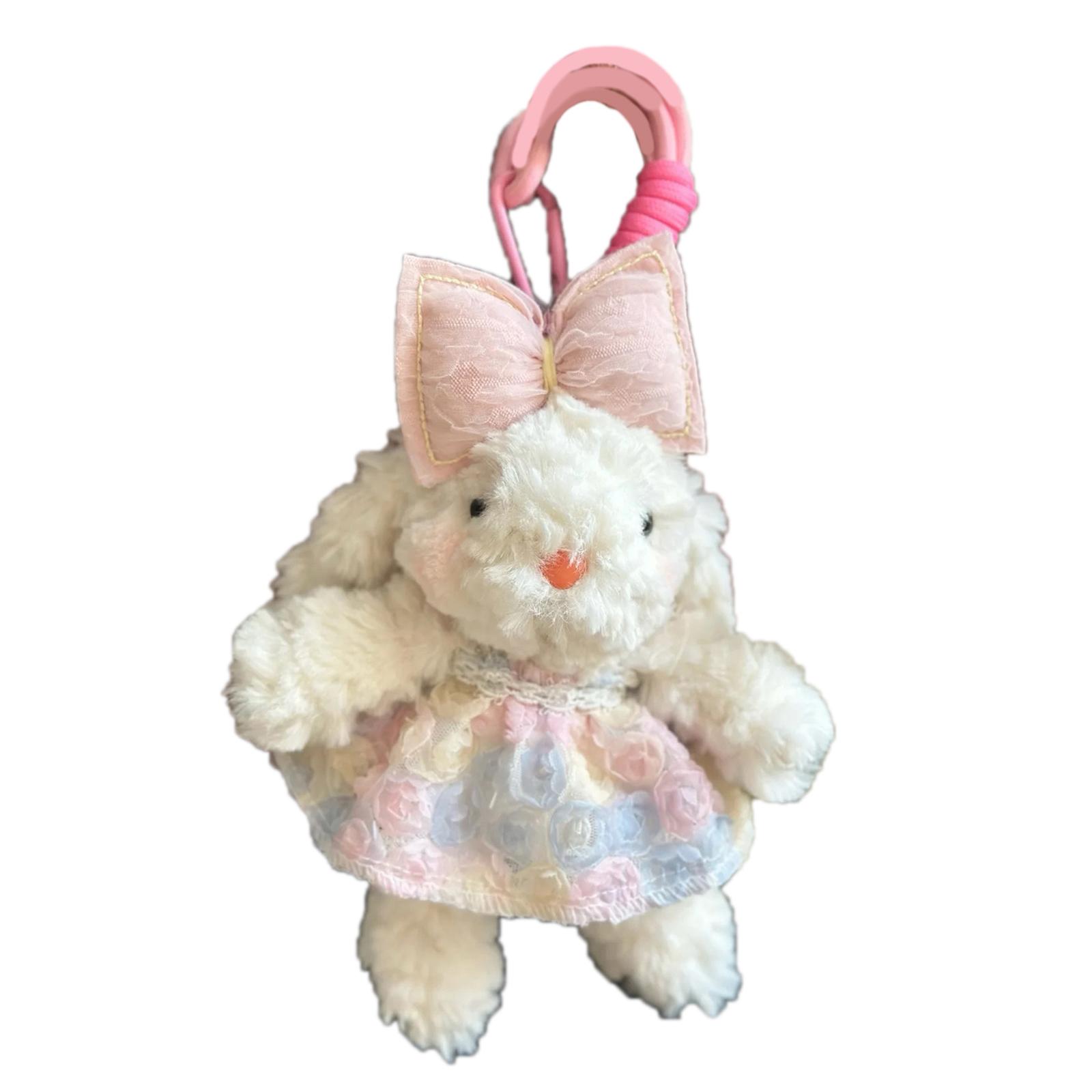 

Очаровательный плюшевый брелок в виде кролика, мягкая кукла, украшение для сумки, подвеска, плюшевая текстура, подарок на день рождения для девочек 7