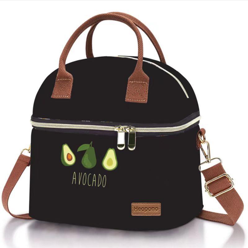 New Adult Portable Handheld Double-layer Insulated Lunch Bag for Work and School Lunch Bag