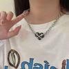 Kpop Heart Chain Choker Necklace for Women Collar Goth Necklaces Aesthetic Jewellery Party Chocker