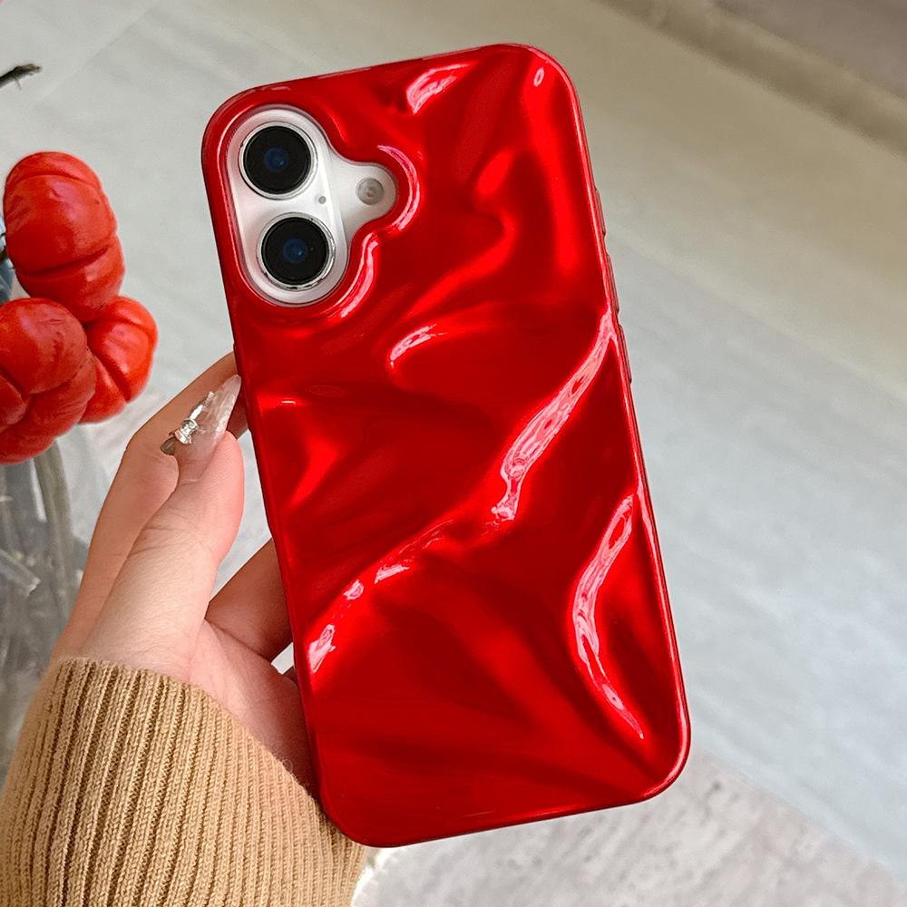3D Roter Meteorit Muster Handyhülle Für iPhone 17 16 15 14 13 12 11 Pro Max Stoßfest Weiche Silikonhülle Geschenk