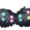 Halloween LED Andělská křídla Svítící Andělská peří Křídla s elastickými popruhy Vílí Kupidova křídla Cosplay Kostým pro Děti Dívky Ženy