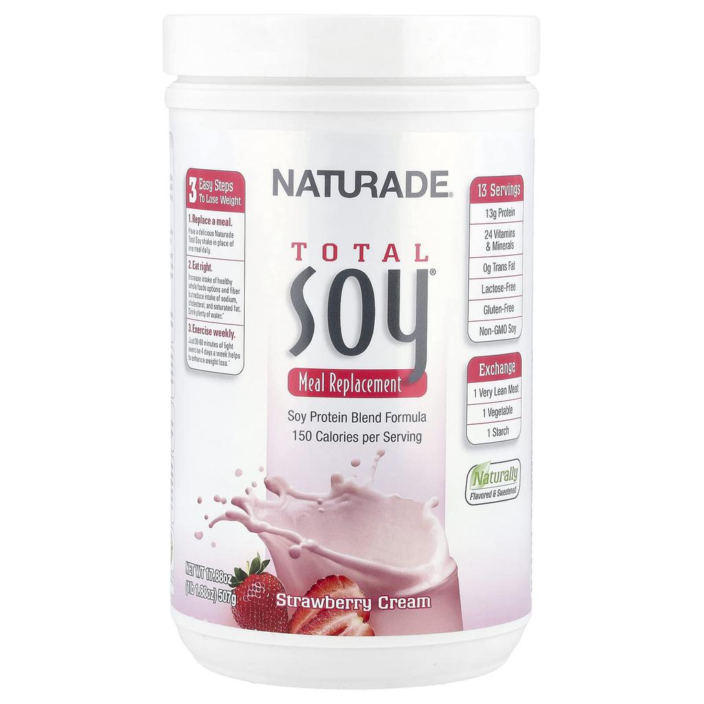 Total Soy®, Meal Replacement, Strawberry Cream, 507G (1Lb 1.88Oz)