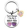Stainless Steel Letter Key Color Printed Keychain Bag Pendant Jewelry Creative Small Gift Key Ring Stainless Steel Keychain for Backpack Bag Pendant