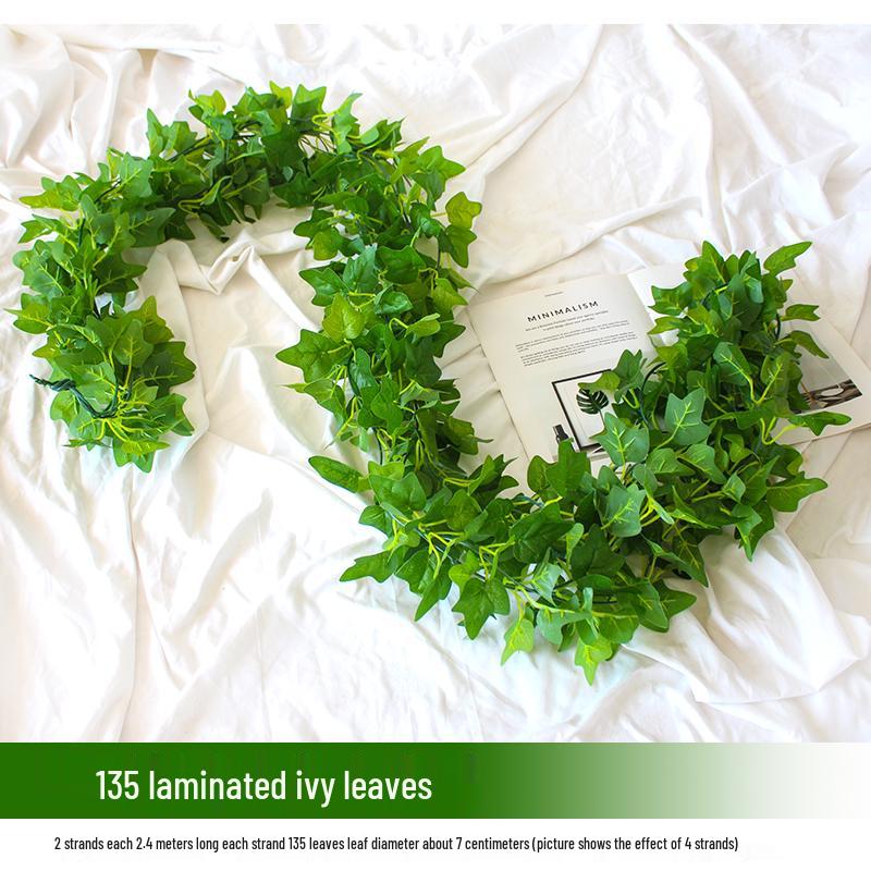 Rattan Pothos Artificial Leaf Vine for Indoor AC and Water Pipe Decoration