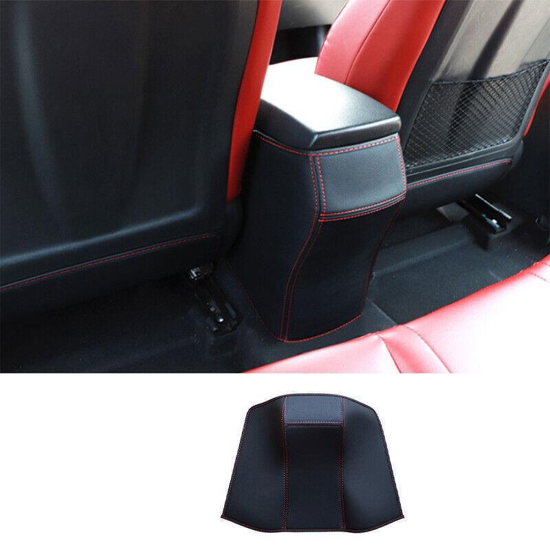 For Hyundai Elantra 17-20 Leather Red Black Rear Air Outlet Anti-Kick Panel Trim