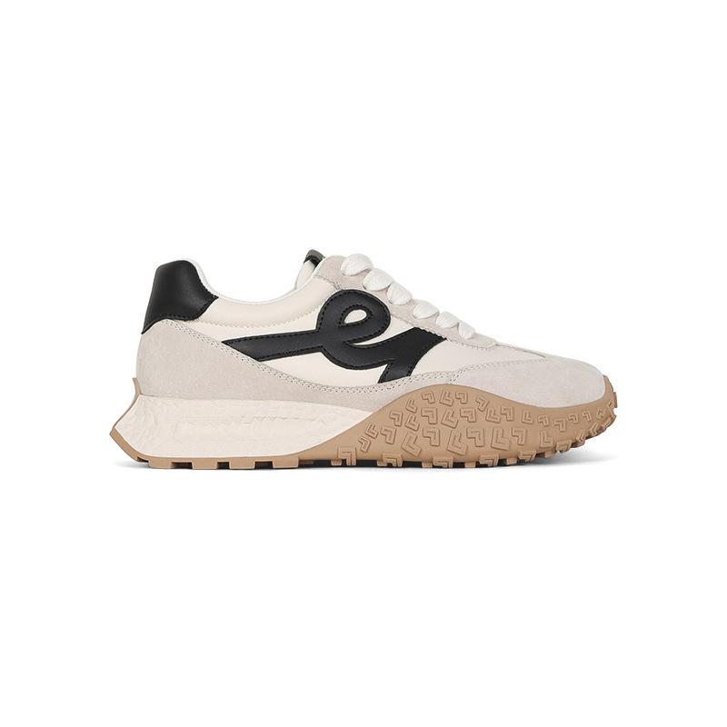 Pigskin version~ dopamine Korean niche thick-soled Agande training shoes for women's 2025 summer new sports and leisure shoes for women