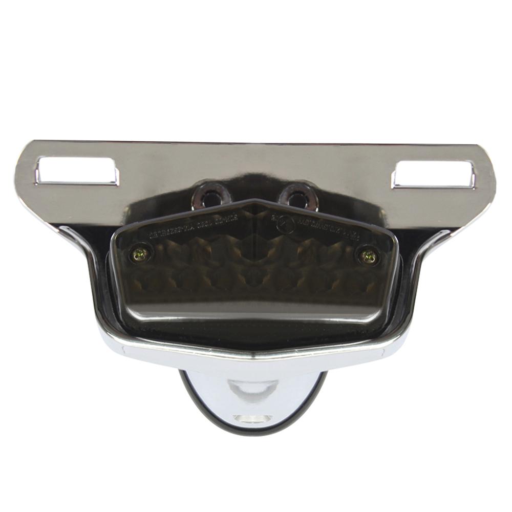 12V Universal Motorcycle LED Taillights Rear Tail Brake Stop Light Lamp With License Plate Mount for Harley Vintage Model
