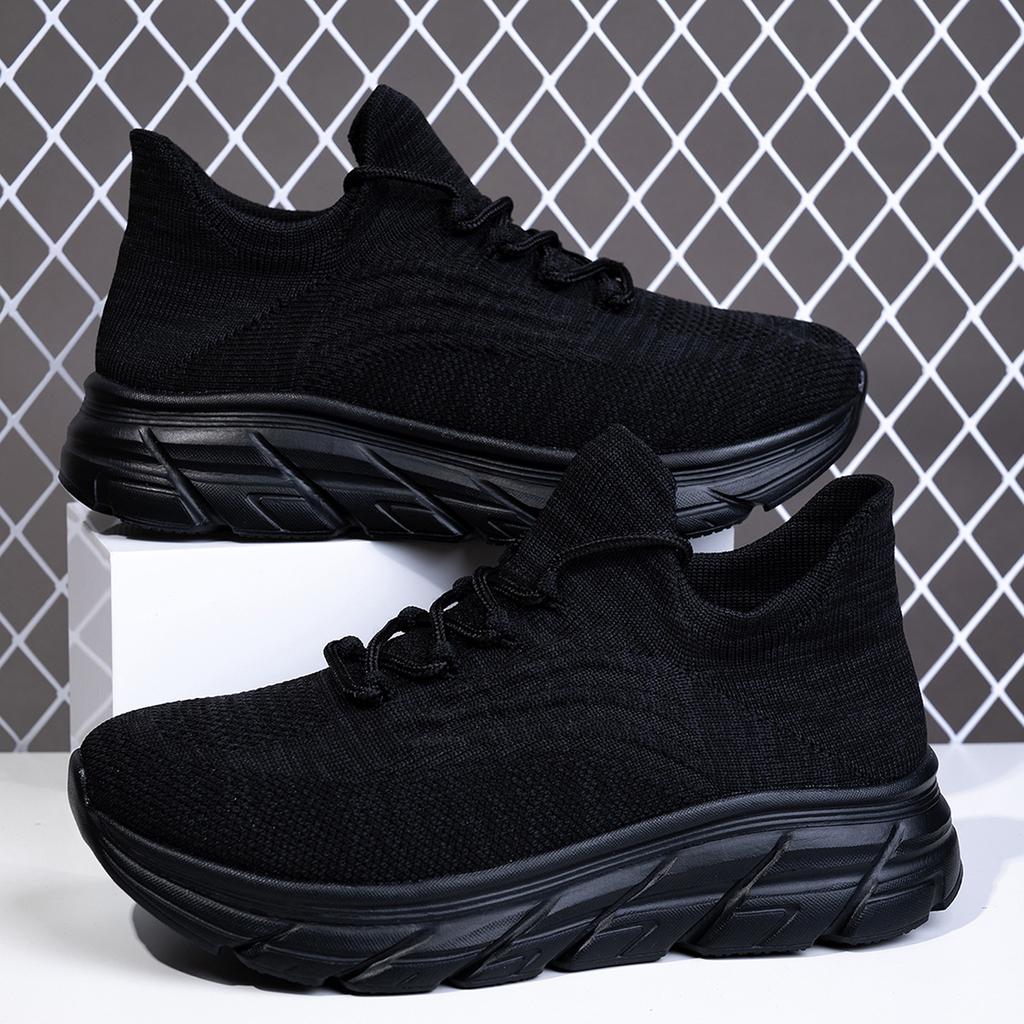 Amazon Large Size Summer Sports Shoes Casual and Light Wear-resistant Breathable Fly-woven Shoes Socks Shoes Men's Shoes Europe and America