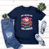 Just Waiting for Halloween T Shirt Skeleton Tshirt Funny Spooky Halloween Skeleton T Shirts Short Sleeve T-shirts Vintage Tees