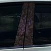 2Pcs Universal Car B Pillar Sticker Purple Pink Neon Geometric Vinyl Decal Waterproof Anti-Scratch Door Column Protector