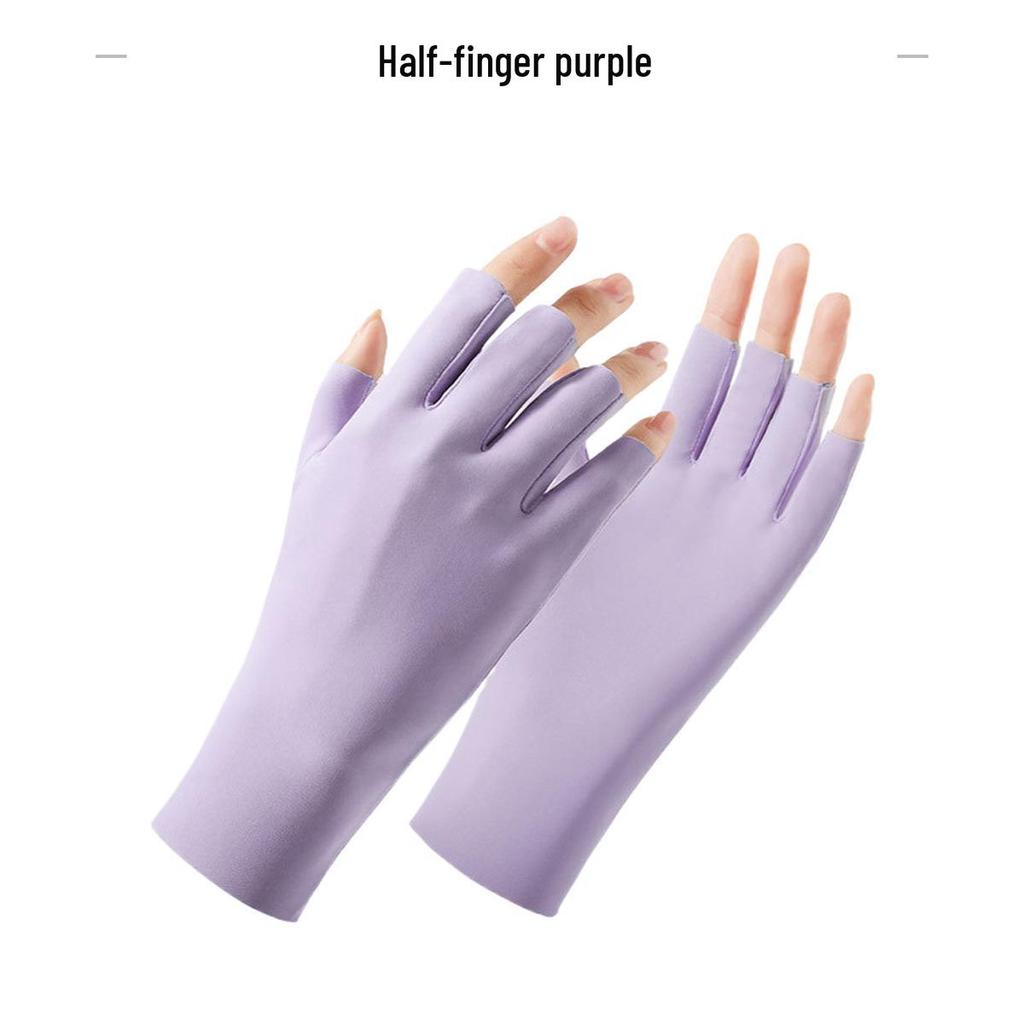 UV Protective Fingerless Manicure Gloves for Nail Curing