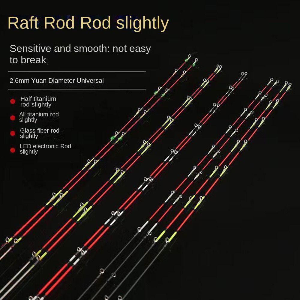 Boat/Raft Rod Tip Spare Soft Tail Half/All Titanium Alloy Repair Parts Refit Replacement Fishing Rod Tip 45/55/60cm