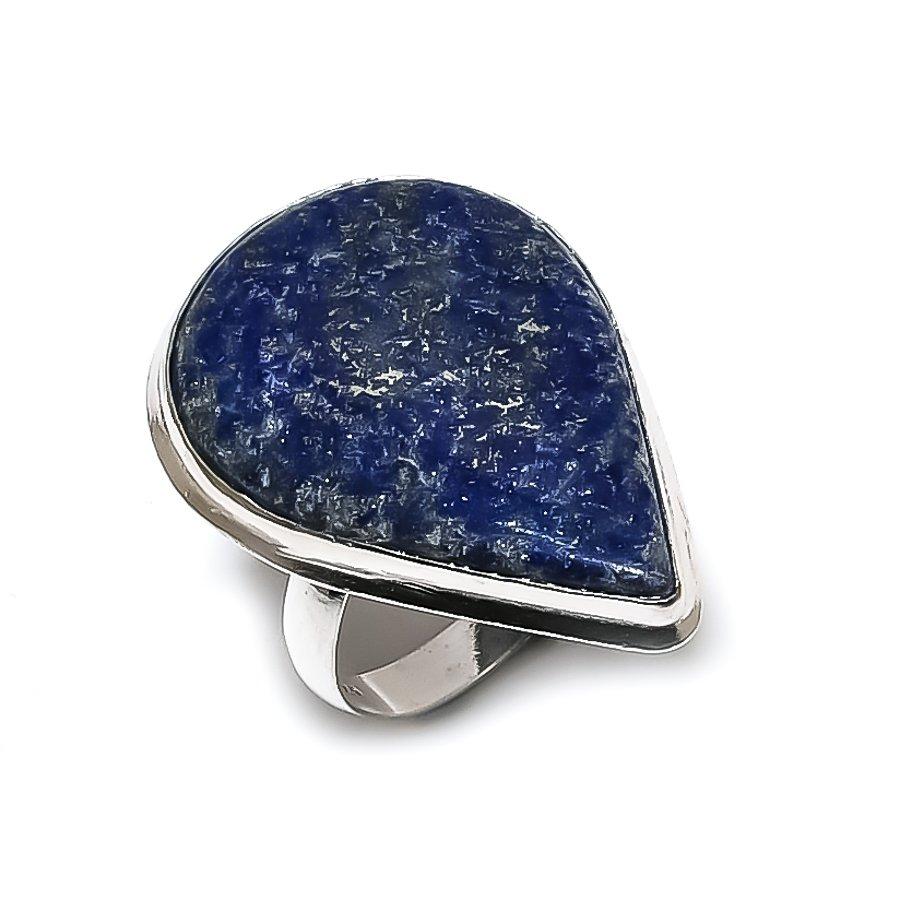 Lapis Lazuli Gemstone 925 Steling Silver Jewelry Ring Size 8