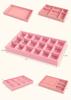 Hot Jewelry Organizer Velvet Jewelry Storage Tray Ring Bracelet Necklace Storage Box Showcase Drawer Organizer Trays Pink 4Pcs