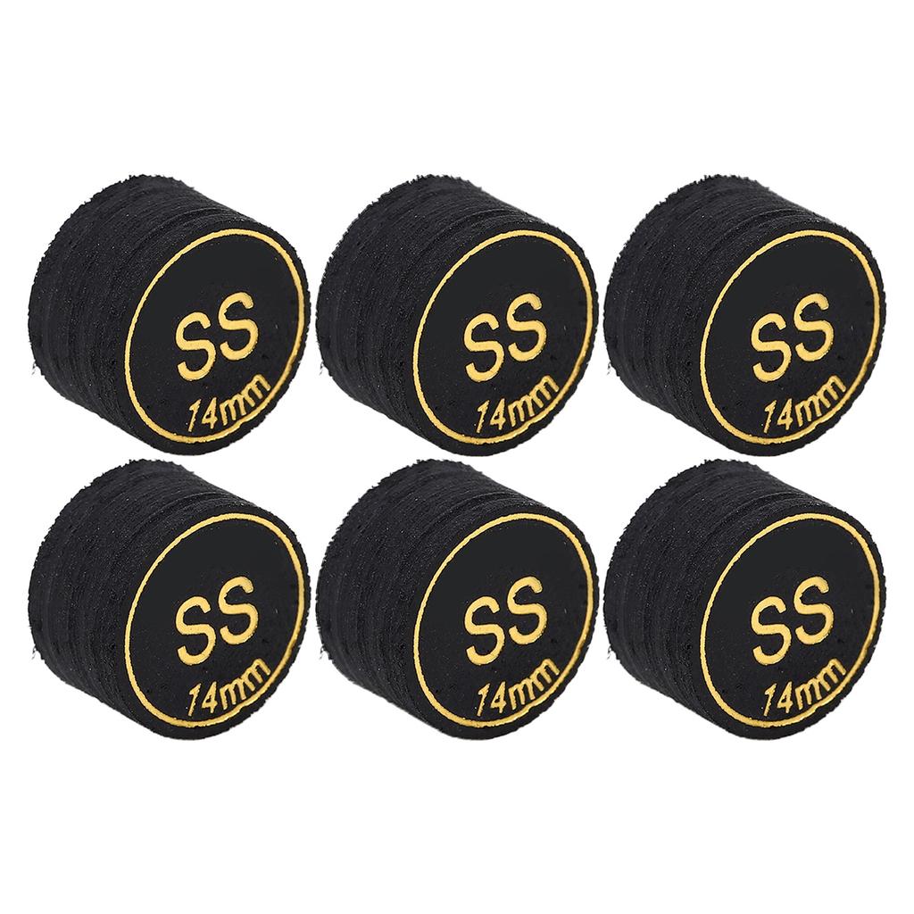 6pcs Pool Cue Tips Professional Multi Layers Billiard Pool Cue Tips Replacement for Pool Cues and