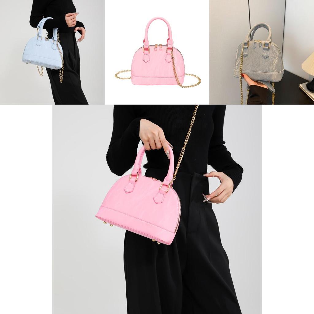 Trendy Street Style Shell Bag For Women 2024 Fashionable Simple Pu Shoulder Bag