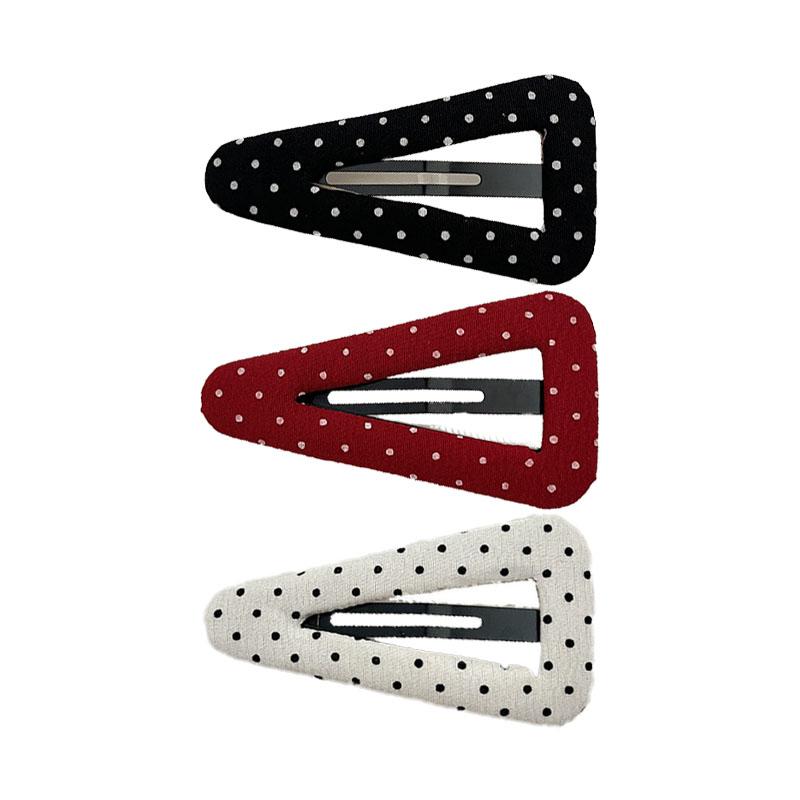 Korean Style Polka Dot Triangle Hair Clip Women's Fashionable and Simple BB Clip Hair Accessories